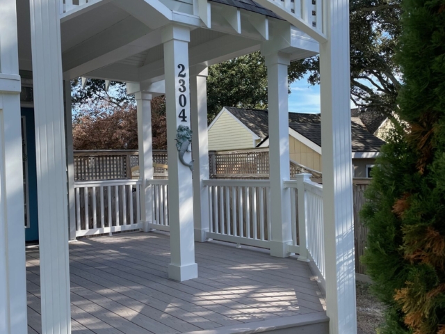 After porch front entry